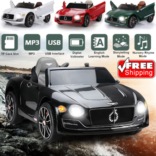 Exp 12 6V Battery Operated Toy Car Ride On with Remote Control - Kids Bentley Style