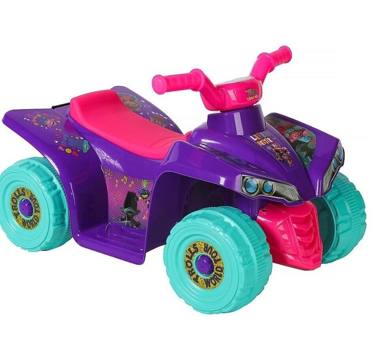 Experience the Fun with Dynacraft Trolls Dreamworks 6V Battery Powered Little Quad Kids Ride On ATV