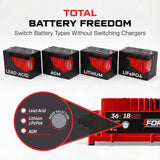 FORM 36V Golf Cart Charger for Club Car, EZGO & Yamaha with Crowfoot Plug - 36V 18A Lithium, LiFePO4, Lead Acid, AGM FORM Charge
