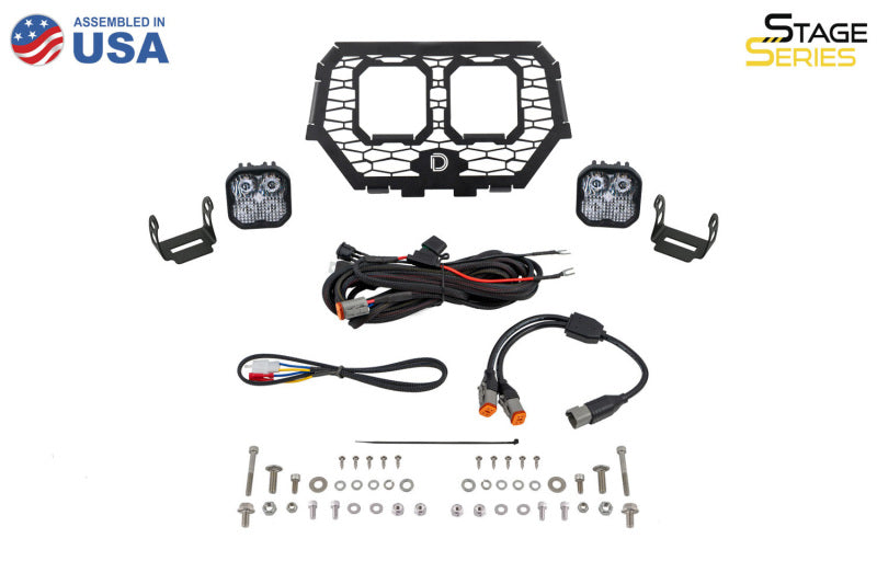 Kit de calandre à LED Stage Series 14-18 Polaris RZR XP de Diode Dynamics - Combo jaune Pro