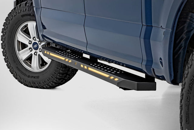 Rough Country AC2 LED Running Boards Ford F-150 Crew Cab 15-26
