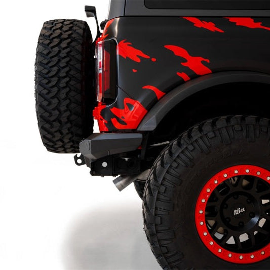 Addictive Desert Designs Stealth Fighter Rear Bumper w/ Cube Light Mounts and Reinforced D-Rings | 2021+ Ford Bronco