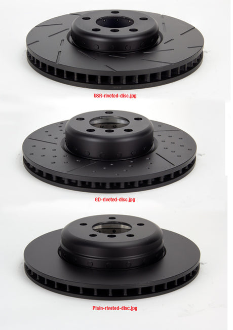 Disques de frein avant à fentes USR Blackdash Sport EBC 12-13 pour BMW 528i Performance (F10)
