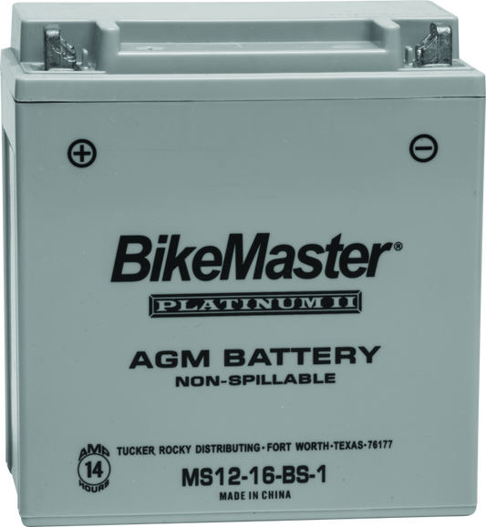 BikeMaster AGM Battery - MS12-16-BS-1