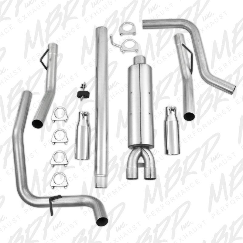 MBRP 2004-2008 Ford F150 4.6/5.4L EC/CC-SB Cat Back Double Split Side