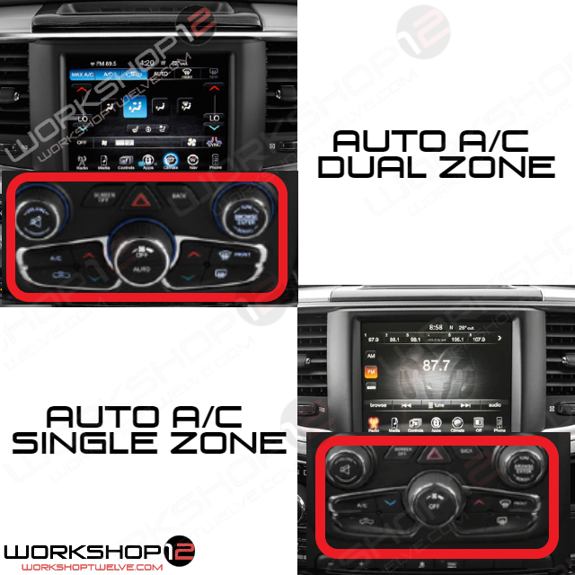 Dodge RAM 2014-2023 Workshop 12 Tesla-Style Screen Workshop 12