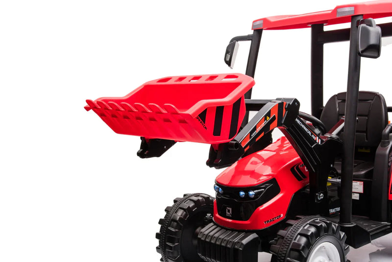 24V Children's Ride on Excavator Tractor with Trailer - Battery-Powered Electric Vehicle Plaything
