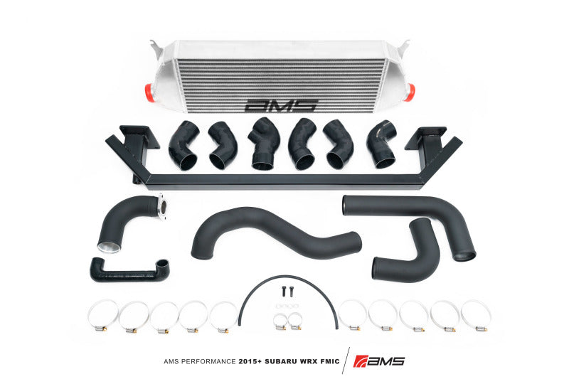 Kit de refroidisseur intermédiaire à montage avant AMS Performance 2015+ Subaru WRX FA20 avec poutre de pare-chocs