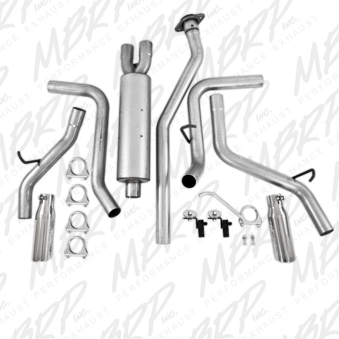 MBRP 2003-2007 Chev/GMC 1500 Classic 4.8/5.3L EC/CC-SB Cat Back Double Split Side