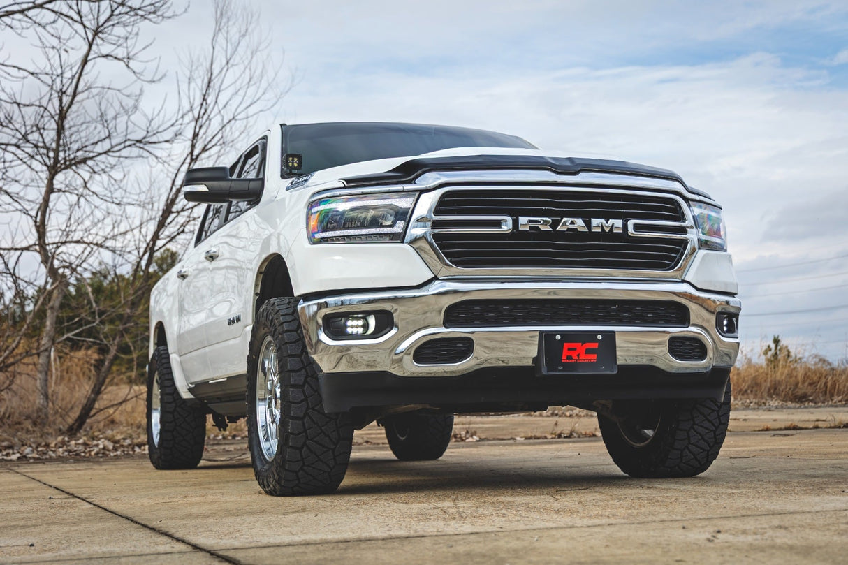 Rough Country LED Fog Light Kit Amber DRL Ram 1500 2019-2024
