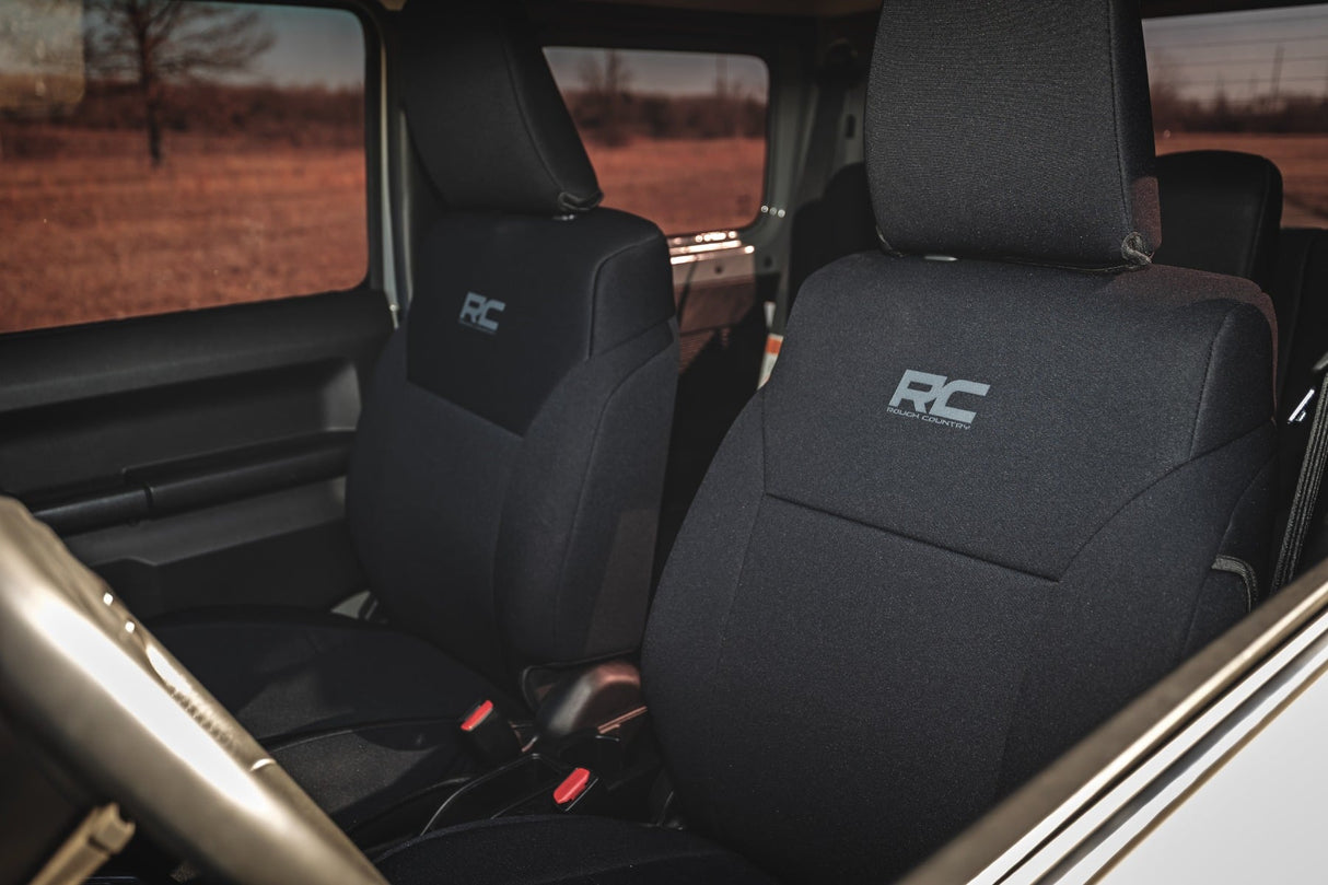 Rough Country Neoprene Seat Covers for Suzuki Jimny 4-Door (2018-2025)