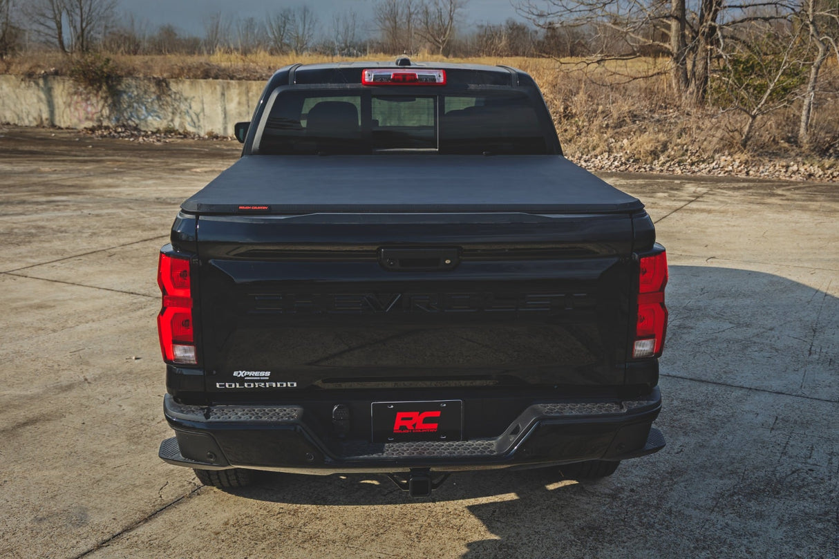 Rough Country Soft Tri-Fold Tonneau Cover 5ft Bed Chevy GMC