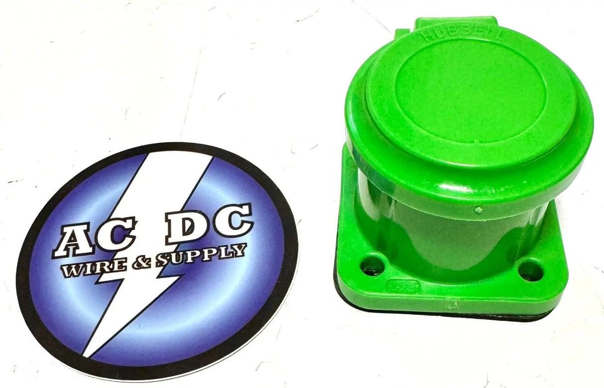 Hubbell HBLNCAGN Single Pole Connector, Non-Met Cover, GREEN Camlock series 16 HUBBELL