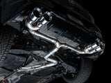Échappement quadruple AWE MK8 pour Volkswagen Golf R 3 pouces Track Edition - Embouts chromés argentés