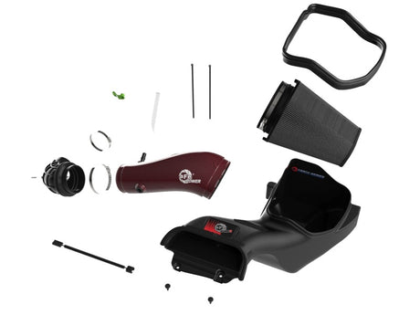 Prise d'air aFe 23-24 Ford F150 Raptor R V8 5,2 L suralimenté Red Carbon Track Series avec filtre P5R