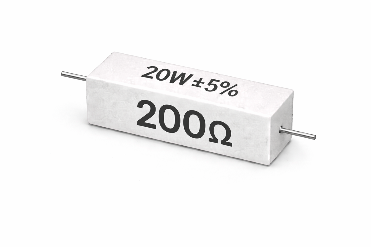 PANMILED 20W Cement Resistor, ±5% Ceramic Wirewound Power Resistor (15Ω–750Ω) High Watt Fixed Resistor TekShack
