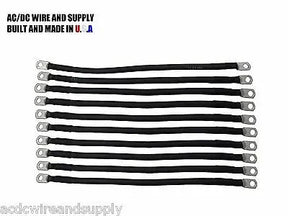 # 2 Awg HEAVY DUTY (10 pc @ 16") SOLAR TURBINE BATTERY BANK WIRE SET U.S.A MADE AC DC WIRE AND SUPPLY