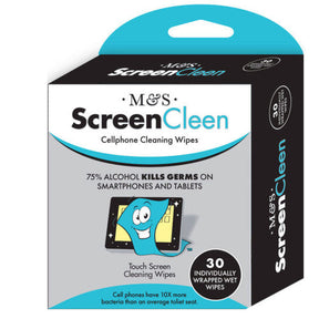 ScreenCleen 30 Pack Screen Cleaning Wipes TekShack