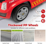 Fire Truck Foot-to-Floor Push Car with Music & Bubble Maker for Kids