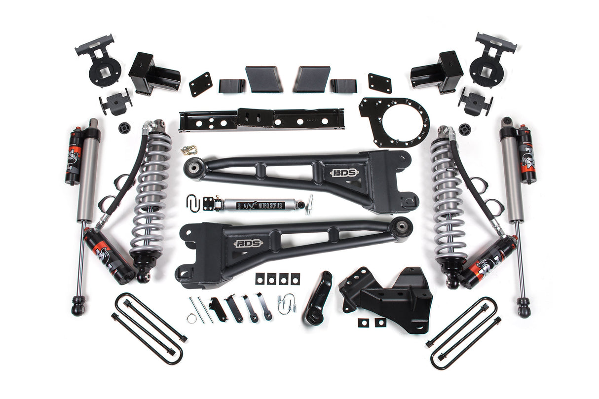7 Inch Lift Kit w/ Radius Arm | FOX 2.5 Coilover Conversion - Performance Elite | Ford F350 Super Duty DRW (23-26) 4WD | Diesel BDS Suspension