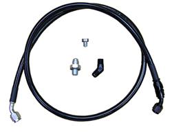 Duramax Remote Turbo Oil Feed Line Kit for 1/4 NPT Turbo Oil Inlet s300/s400 (2004.5-2010) Far From Stock - Meyer Distributing