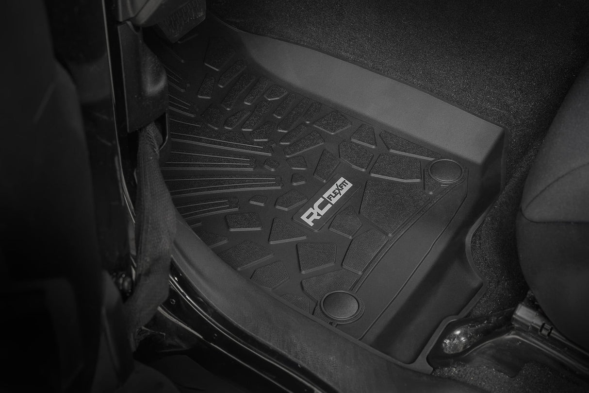 Rough Country Flex-Fit Floor Mats Toyota Tundra Double Cab 2014-2021