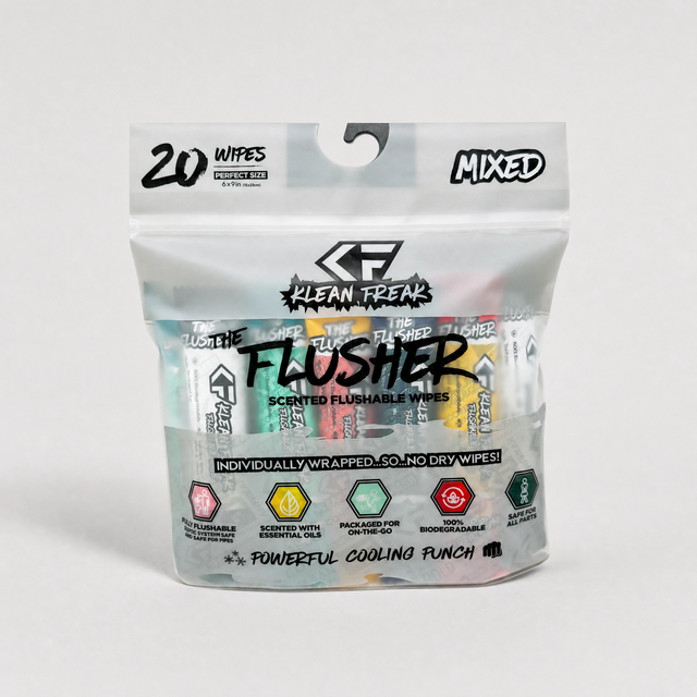 The Flusher 20 Pack - Flushable Wipes Klean Freak