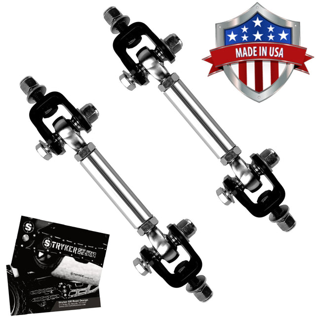 Billet Aluminum Extreme Articulation Sway Bar End Link Kit (Pair) for 2011-2026 Ford Super Duty Stryker Off Road Design