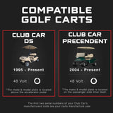 Club Car 48V Golf Cart Charger - Precedent & DS - 48V 15A Lithium, LiFePO4, Lead Acid, AGM FORM Charge