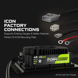 ICON 48 Volt Golf Cart Battery Charger - 48V 15 AMP Lithium, LiFePO4, Lead Acid, AGM FORM Charge