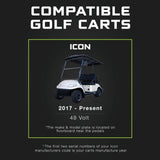 ICON 48 Volt Golf Cart Battery Charger - 48V 15 AMP Lithium, LiFePO4, Lead Acid, AGM FORM Charge