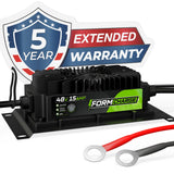 ICON 48 Volt Golf Cart Battery Charger - 48V 15 AMP Lithium, LiFePO4, Lead Acid, AGM FORM Charge