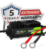 FORM 72V 10A Lithium Golf Cart Charger - Waterproof Design - 87.6 Volt Output Smart Charger for Lithium or LiFePO4 Batteries FORM Charge