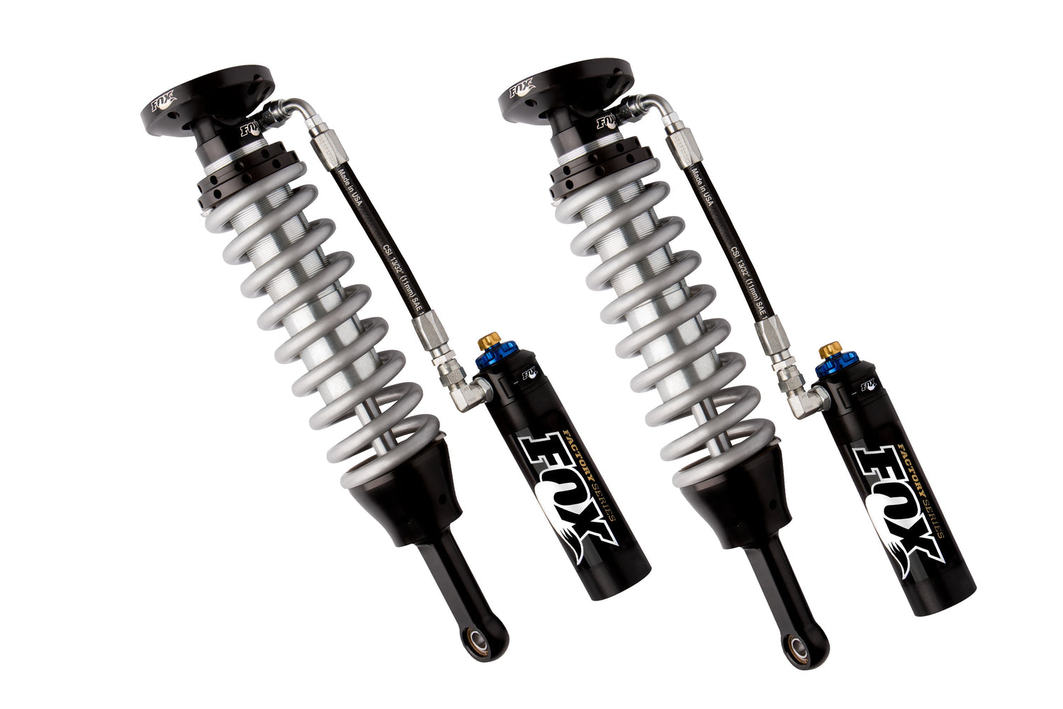 FOX 2.5 Coilover Shocks w/ DSC Reservoir Adjuster | 0-2 Inch Lift | Factory Series | Chevy Silverado and GMC Sierra 1500 (07-18) FOX