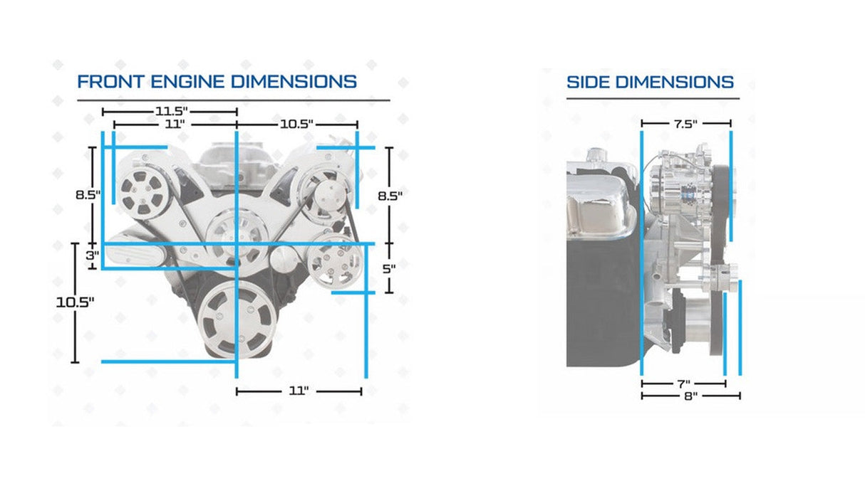 GM Big Block Compatible 598 c.i. Pro Series Engine - 741 Horsepower - Deluxe Dressed - Polished Pulley Kit - Carbureted