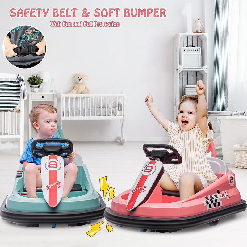 Fun and Safe 6V Electric Bumper Car for Toddlers Ages 1.5-6 Years