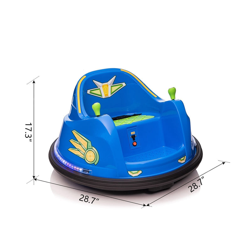 Fun and Safe 6V Kids Bumper Car Ride On Toy with Roller Caster Design