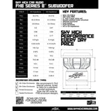 Sky High Car Audio FXB 8" 500W RMS Subwoofer DVC Sky High Car Audio