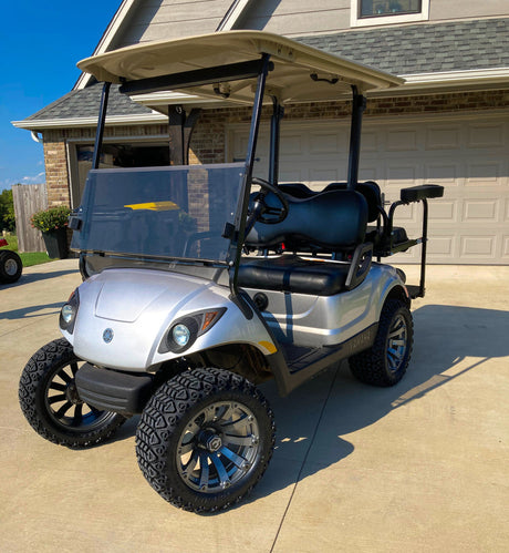 MODZ® Bomber 12x7 Matte Gunmetal Golf Cart Wheel