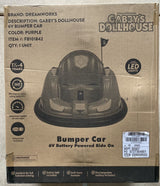 Gabby's Dollhouse 6V Bumper Car: Fun Ride with LED Lights
