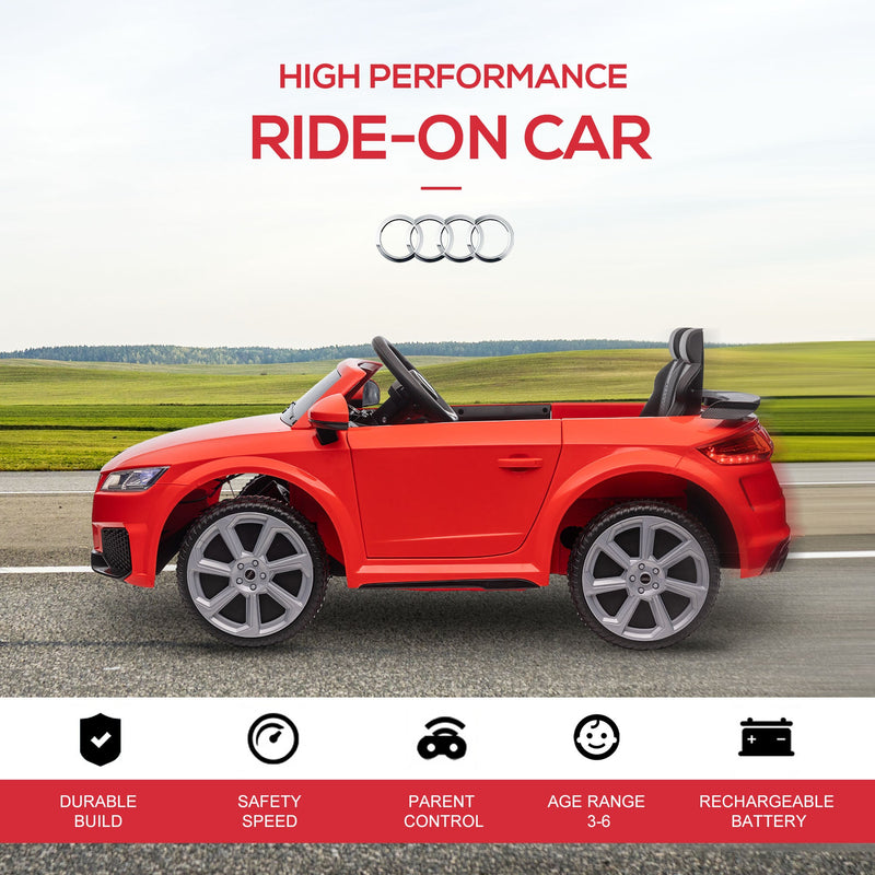 6V Audi TT RS Kid Electric Sports Car with Remote Control Ride-On