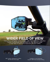 Off Road Side Mirror Pair With Sidewinder LED Pod Lights GGLighting