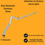 5" Down Pipe-Back Full Exhaust Delete | GM/Chevy 6.6 Duramax 2011-2016 thedieseldudes