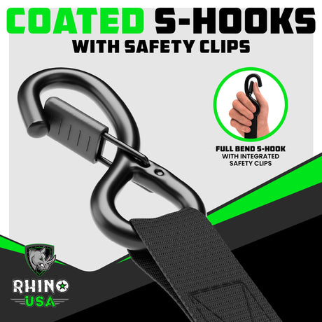 1" x 15' Ratchet Tie-Down Set (4-Pack)