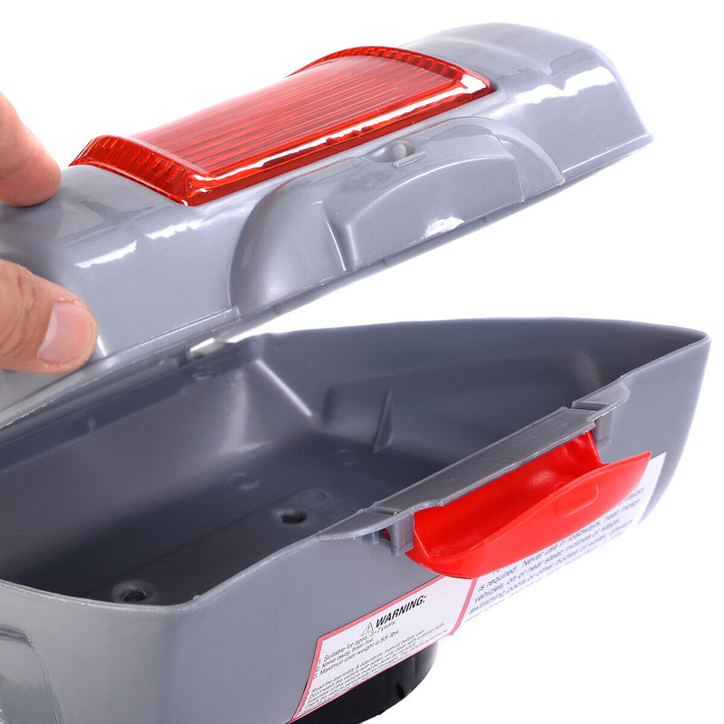 Gray 3-Wheel Electric Ride-On Motorcycle for Kids - Battery Powered Toy Bicycle