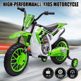 12V Electric Kids Ride On Dirt Bike with Training Wheels - Motorbike Fun for Little Riders
