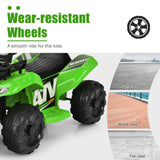 Green 6V Kids ATV Quad Electric Ride On Car with MP3 Player and LED Lights for Toddlers