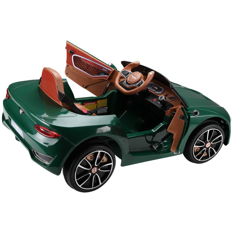 Green Bentley Kids Ride-On Car with Parental Remote Control - 12V, 2 Speed, Ages 3-6