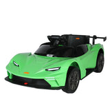 Green Electric Ride-On Car with Remote Control, MP3 Player, and 3 Speed Options for Kids