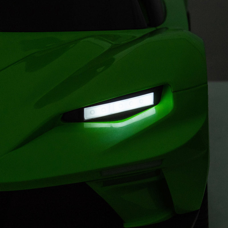 Green Electric Ride-On Car with Remote Control, MP3 Player, and 3 Speed Options for Kids